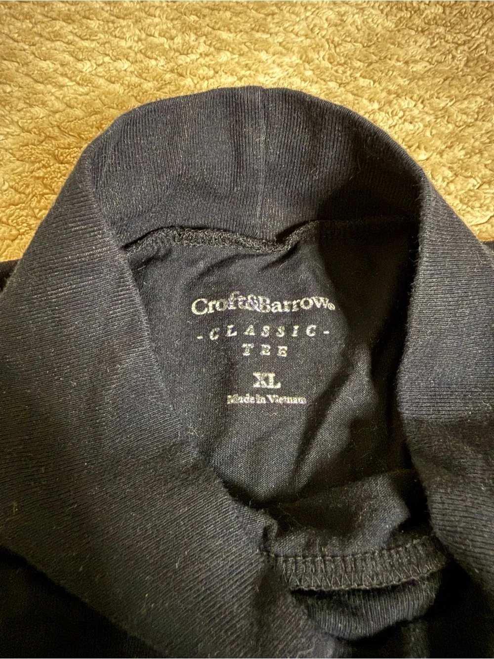 Classic Navy Turtleneck Long-Sleeve Sweater